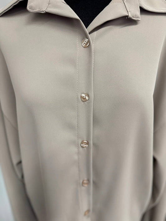 SM Youngfashion Bluse 91108 Schlamm