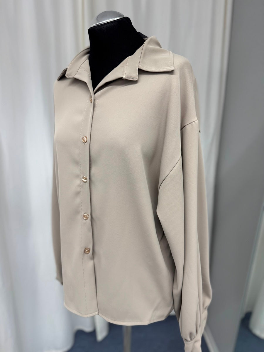 SM Youngfashion Bluse 91108 Schlamm