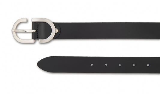 Bernd Götz Ledergürtel in Schwarz mit Silberschließe | Modell 301613 - Detailansicht