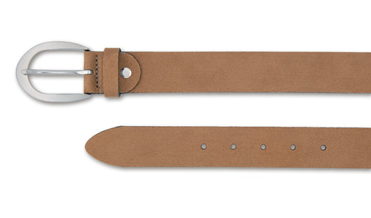 Bernd Götz Velourledergürtel in Camel – Modell 351994- Detailansicht