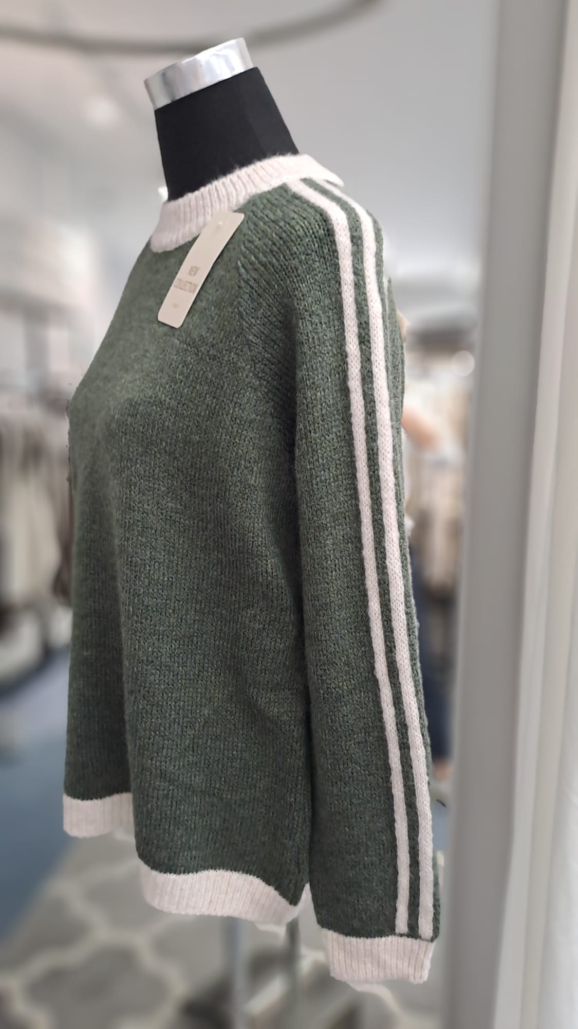 Damenpullover Khaki/Beige | SM Youngfashion 6941 - Frontansicht