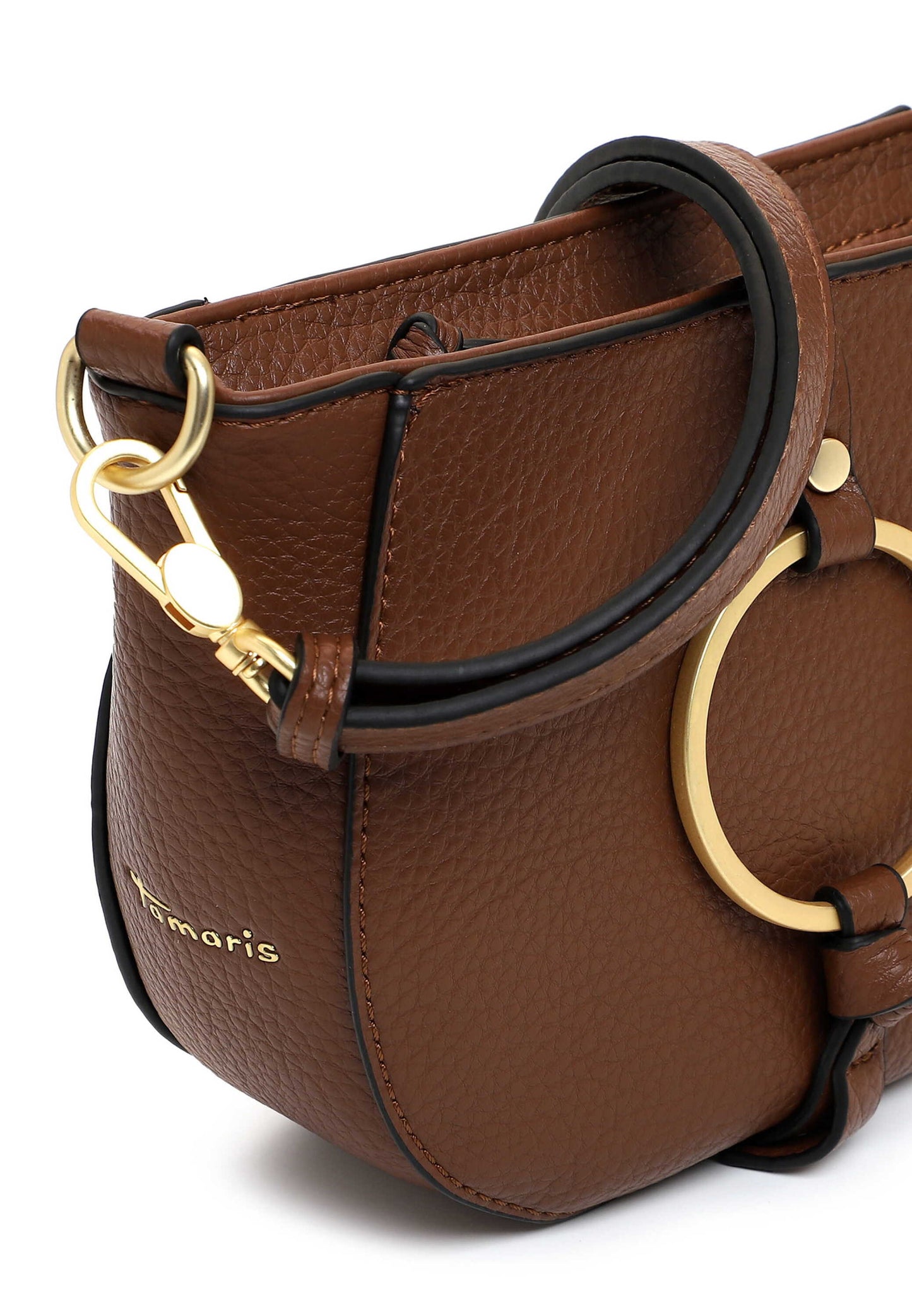 Tamaris Umhängetasche 34820 Cognac - TAS Maischa Detailansicht Golddetails