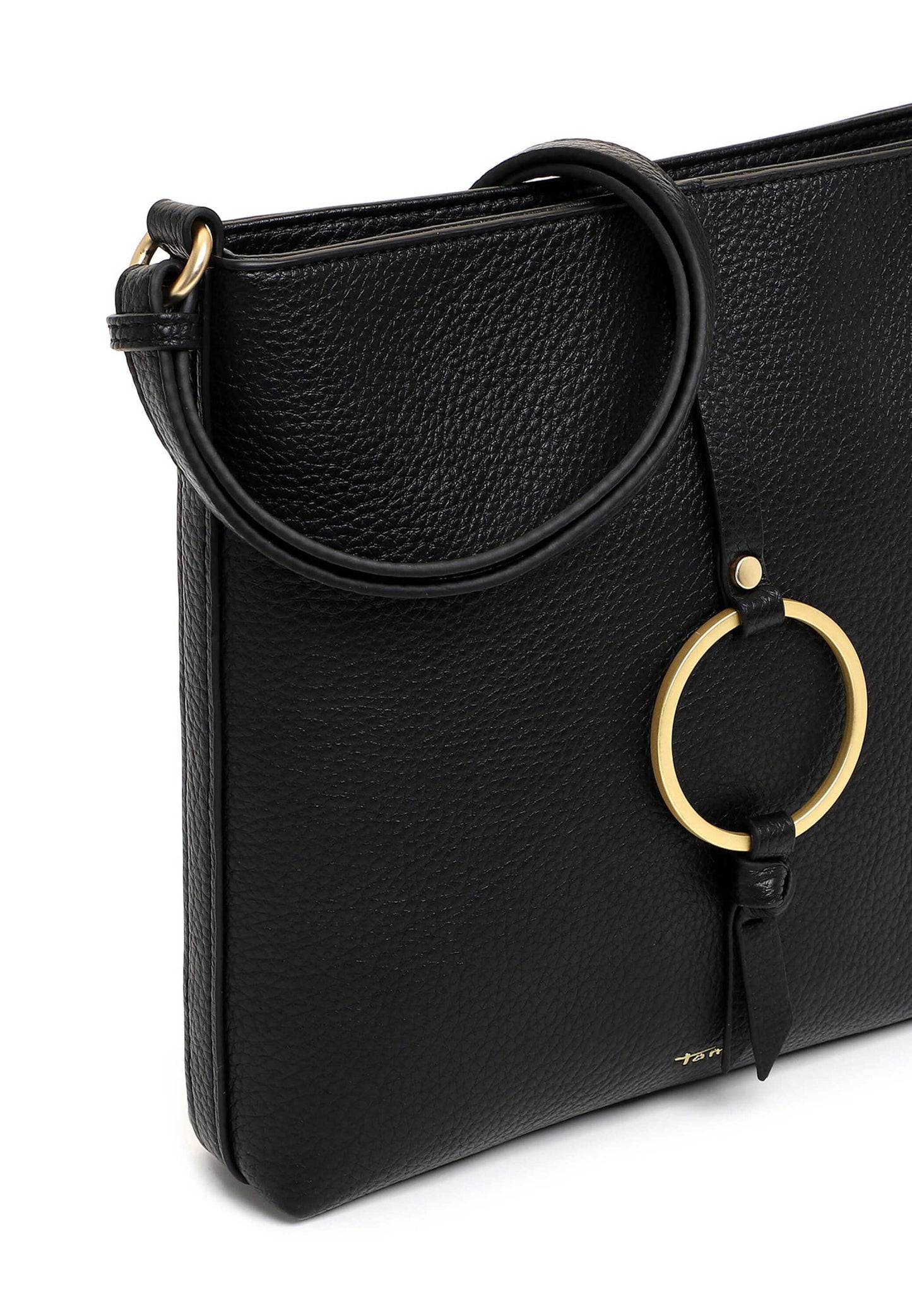 Tamaris Crossover 34821 Schwarz - Praktisch und stilvoll zugleich - Detailansicht Golddetails