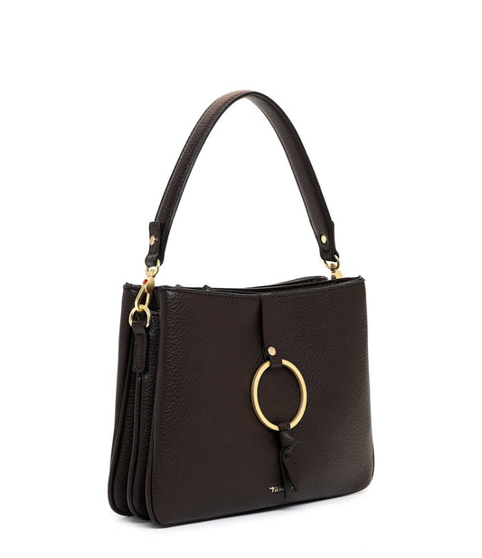 Tamaris Handtasche 34823 Dunkelbraun - für Büro, City & Freizeit Frontansicht