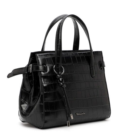 Tamaris Shopper Marion 34853 Schwarz/Croco - stilvoll durch den Alltag - Seitenansicht