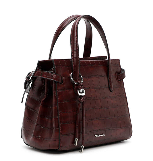 Tamaris Shopper Marion 34853 Weinrot/Croco - stilvoll durch den Alltag - Seitenansicht