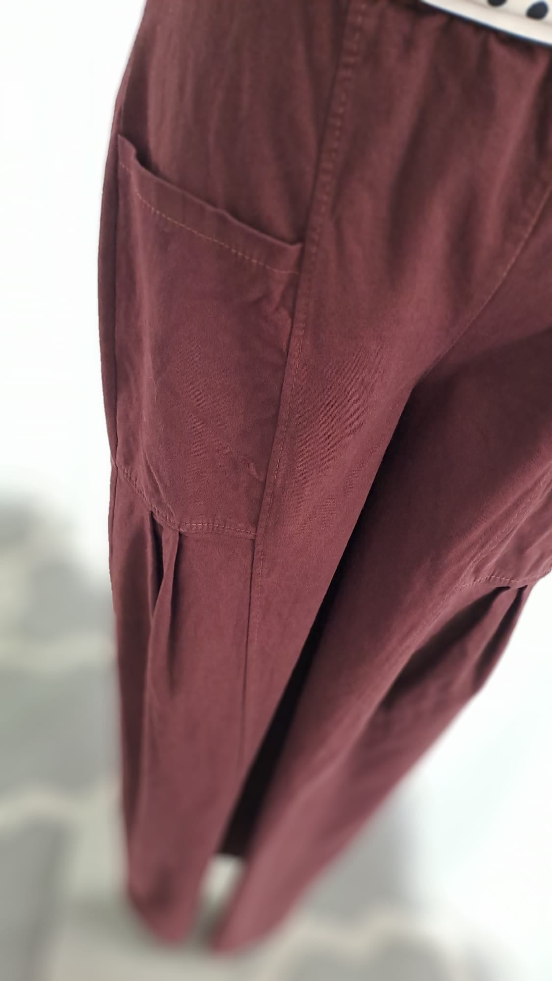 Culotte Hose Beere mit Schal | Charme Mode 6822