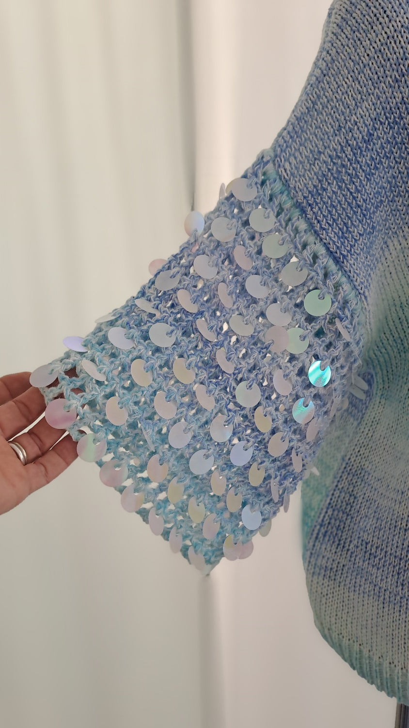 Fashion Strickshirt 17028 Blau