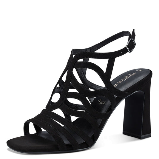 Tamaris Sandalette 28391 Schwarz | Vegan mit Touch-it - Frontansicht