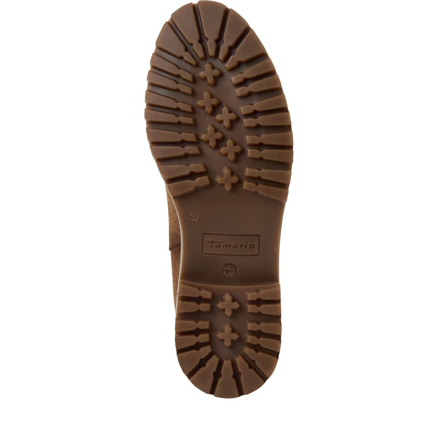 Tamaris Chelsea Boot 25427 Braun | Nubukleder mit Fußbett - Detailansicht Laufsohle