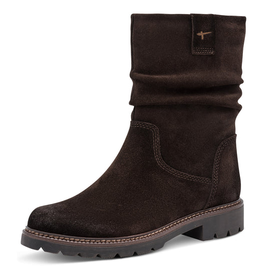 Tamaris Lederstiefelette 25410 Mocca - Veloursleder - Seitenansicht