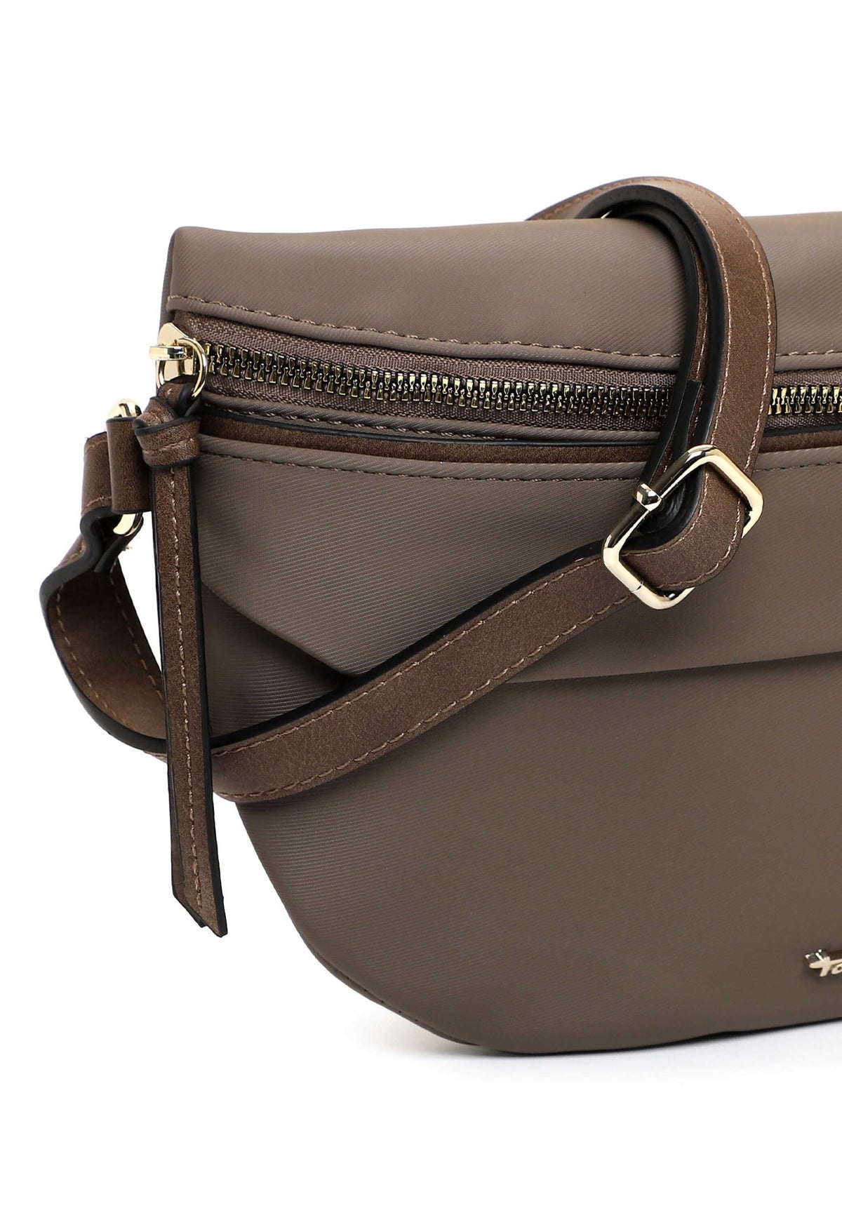 Tamaris Crossbody Margitta 34731 Taupe - Detailansicht Reißverschluss