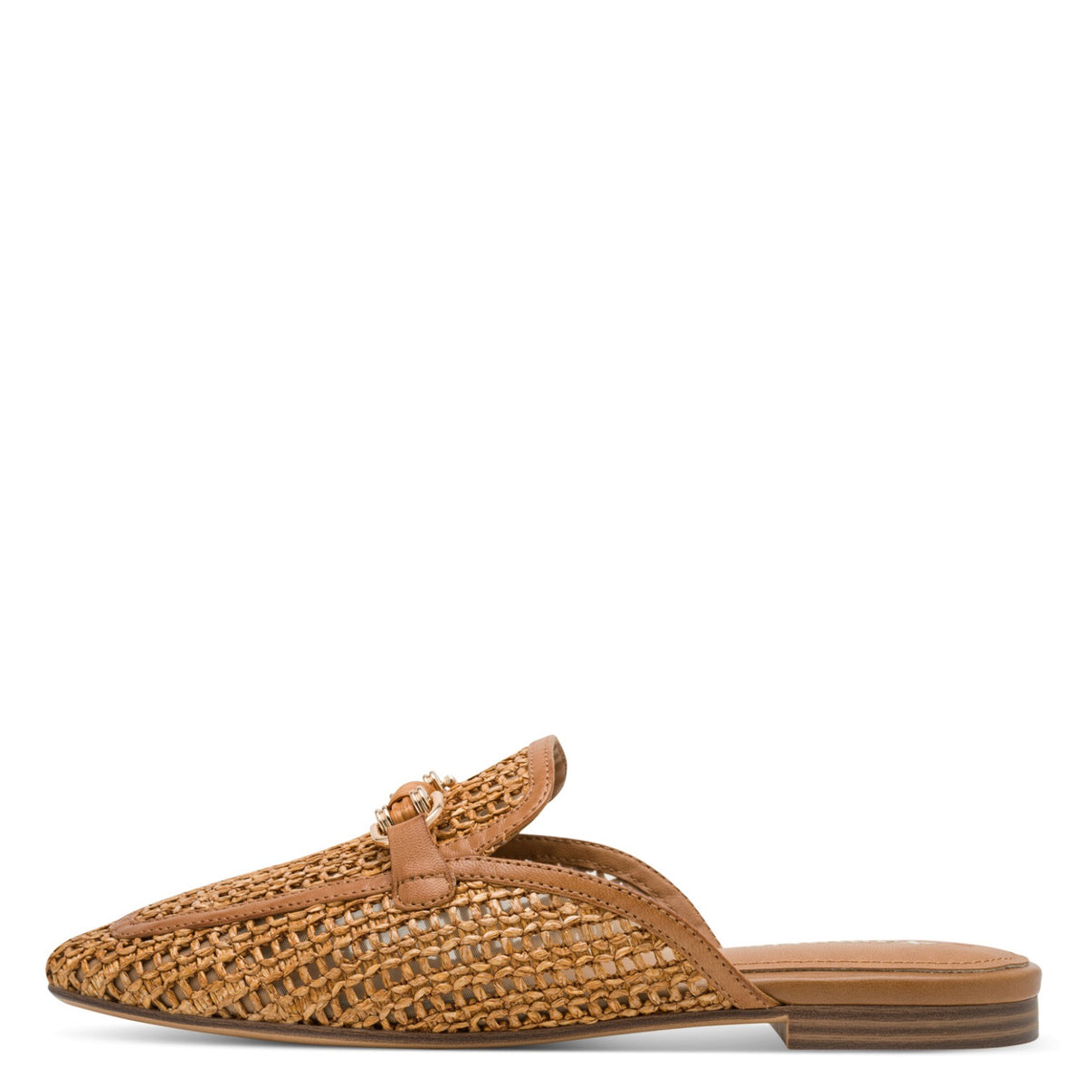 Tamaris Pantolette 27304 Cognac - Touch-it Fußbett, Leder – Seitenansicht
