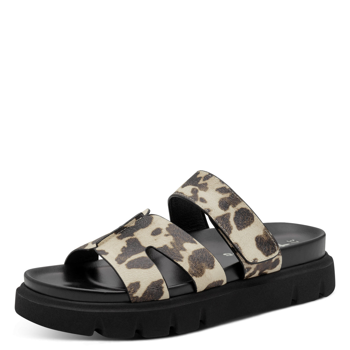 Tamaris Pantolette 27412 Cow-Print – Vegan & Trendy - Frontansicht
