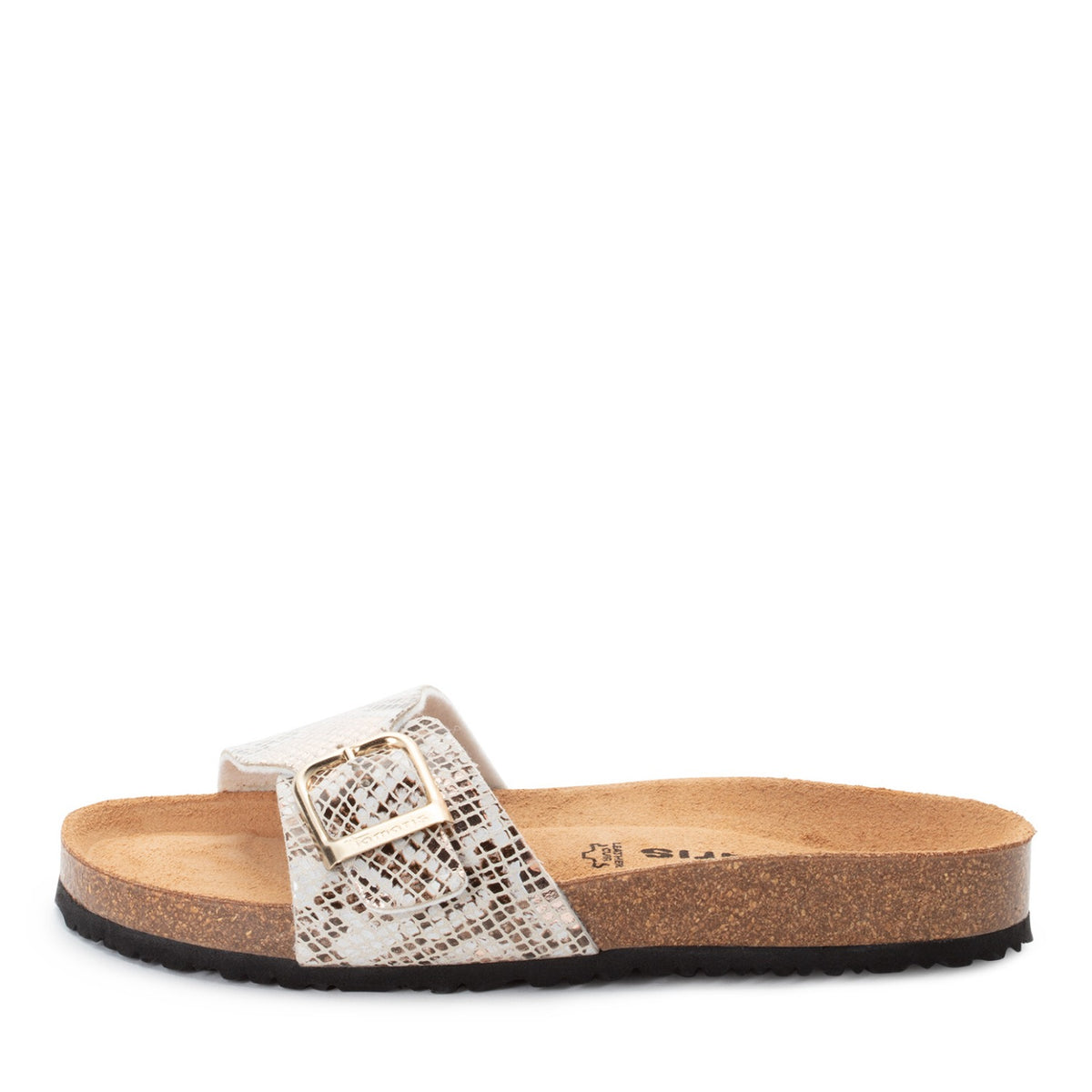 Tamaris Pantolette 27520 Beige Snake | Sommerschuhe mit Animalprint - Seitenansicht