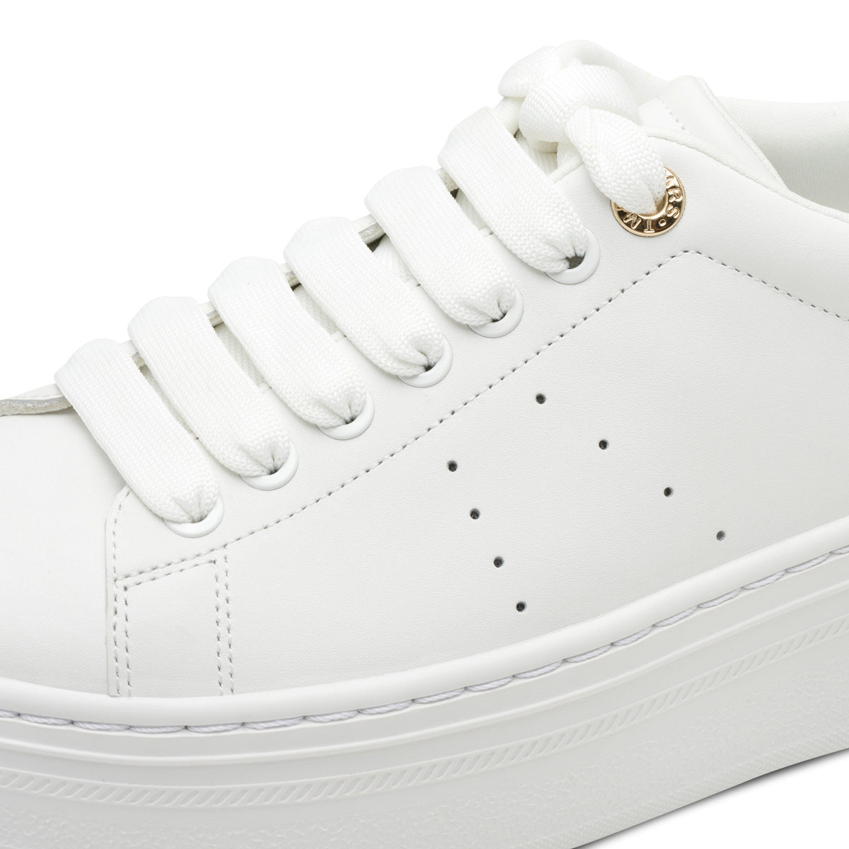 Tamaris Sneaker 23755 Weiß | Leder mit Wechselfußbett - Detailansicht