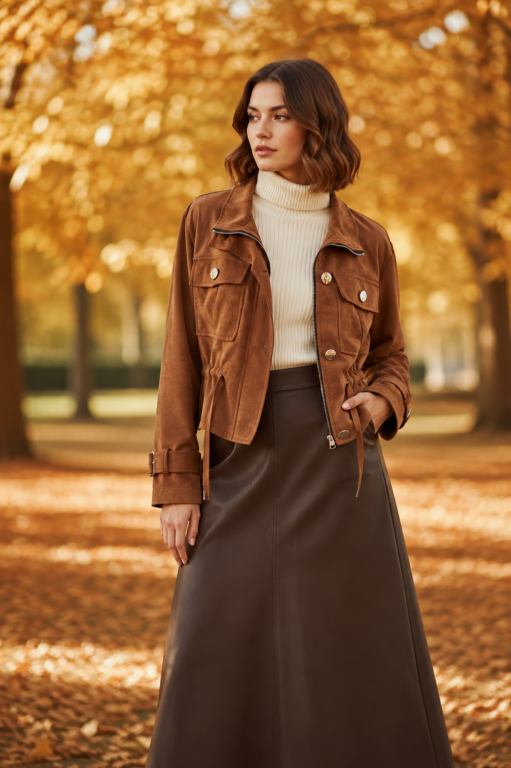 Jacke Camel Wildlederoptik | Charme Mode 6824