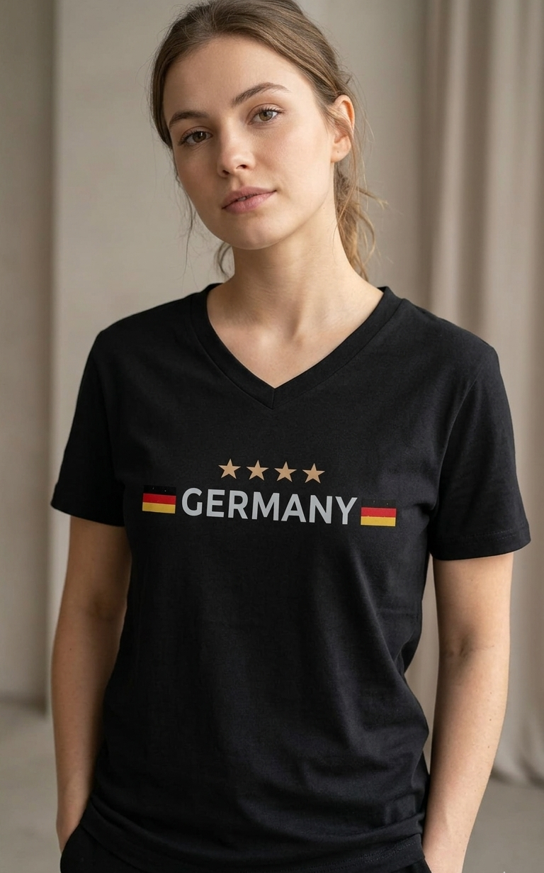 Deutschland Shirt Fan-Shirt 11071 Schwarz