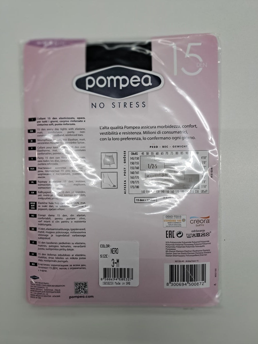 Pompea Strumpfhose 7001 schwarz 15 DEN