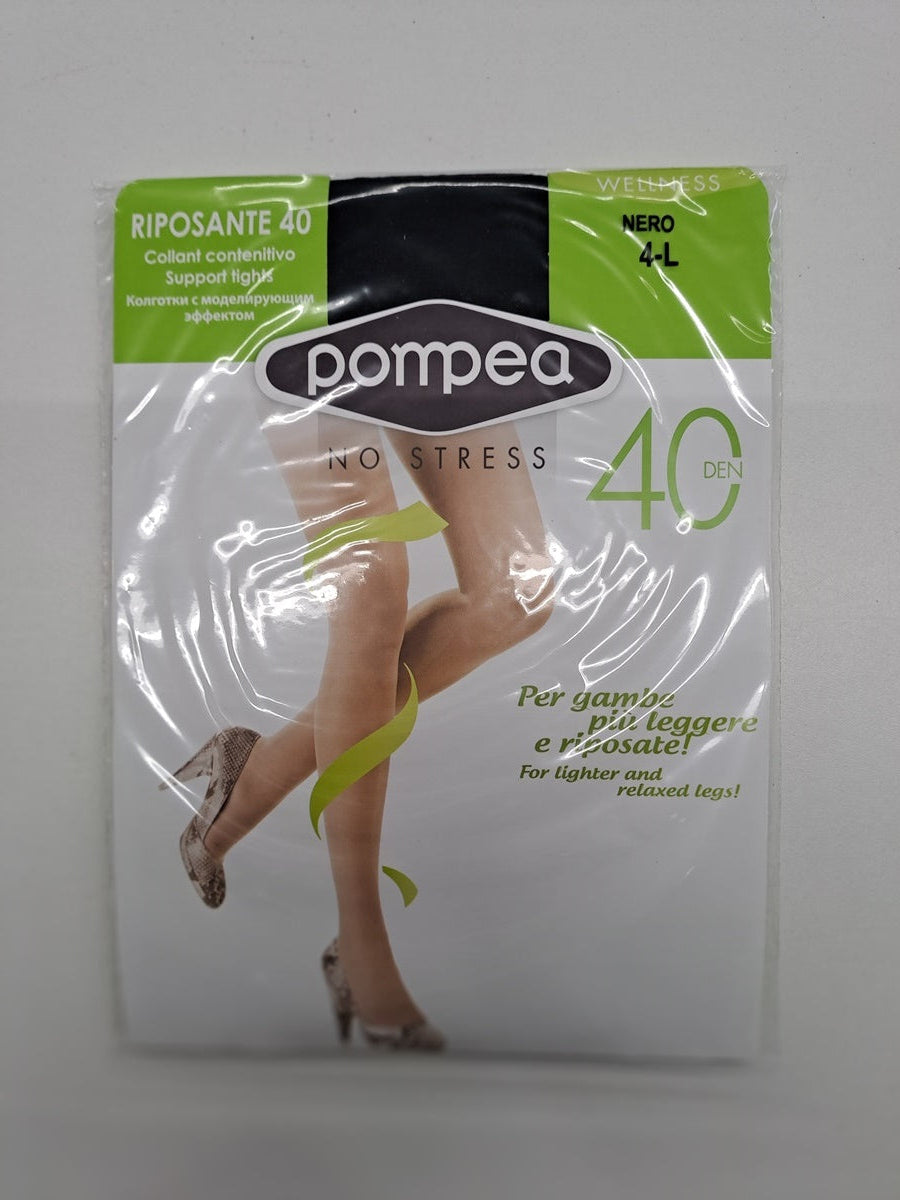 Pompea Strumpfhose 7004 schwarz 40 DEN