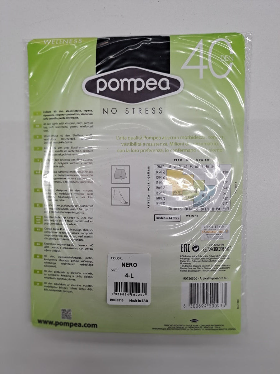 Pompea Strumpfhose 7004 schwarz 40 DEN