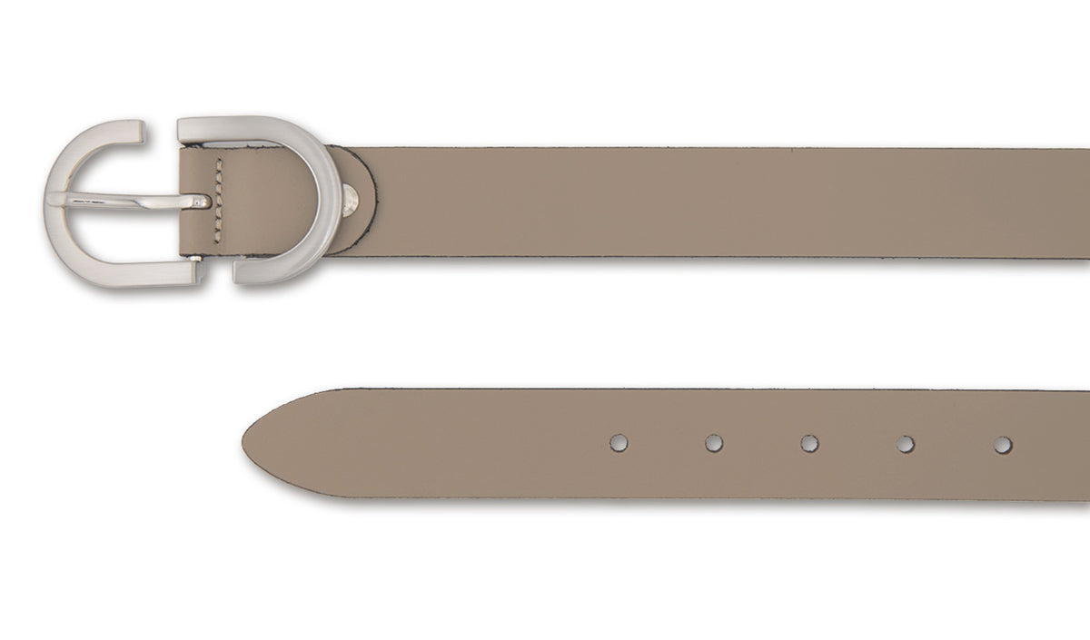 Bernd Götz Ledergürtel in Taupe mit Silberschließe | Modell 301613 - Detailansicht
