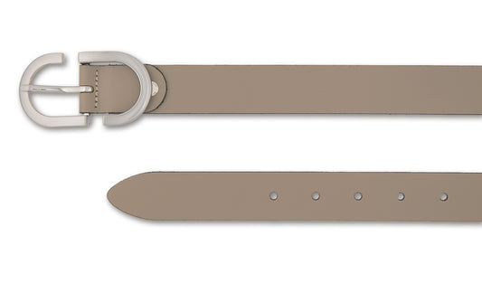 Bernd Götz Ledergürtel in Taupe mit Silberschließe | Modell 301613 - Detailansicht
