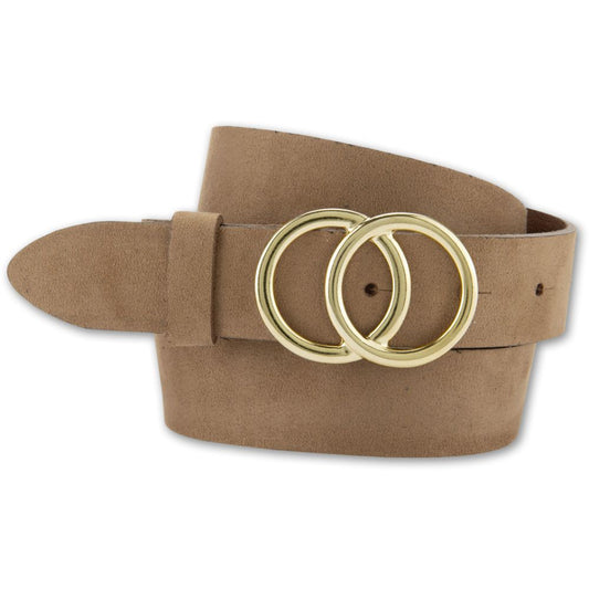 Bernd Götz Ledergürtel Camel mit Goldschließe | Modell 301695 - Vorderansicht