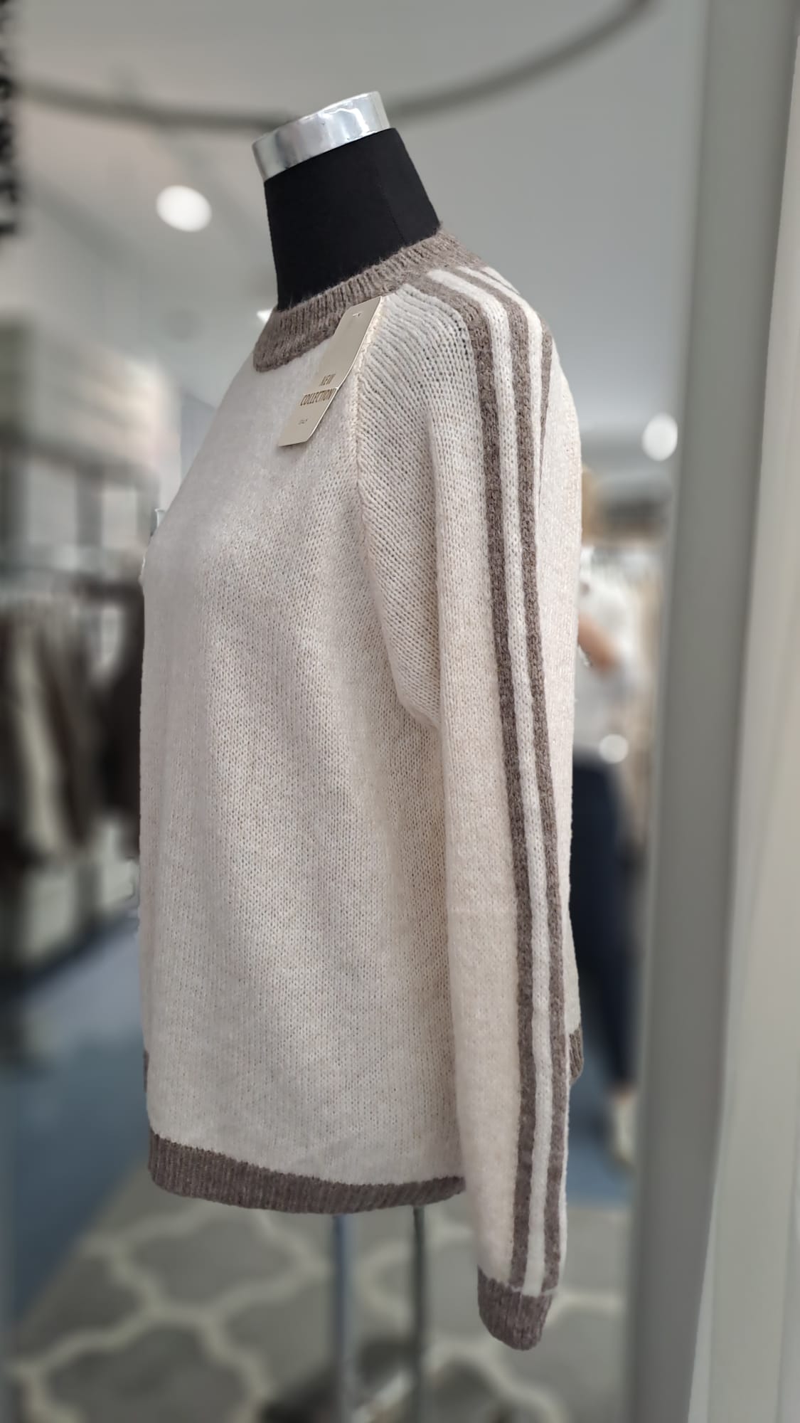 Damenpullover Beige/Taupe | SM Youngfashion 6939 - Seitenansicht