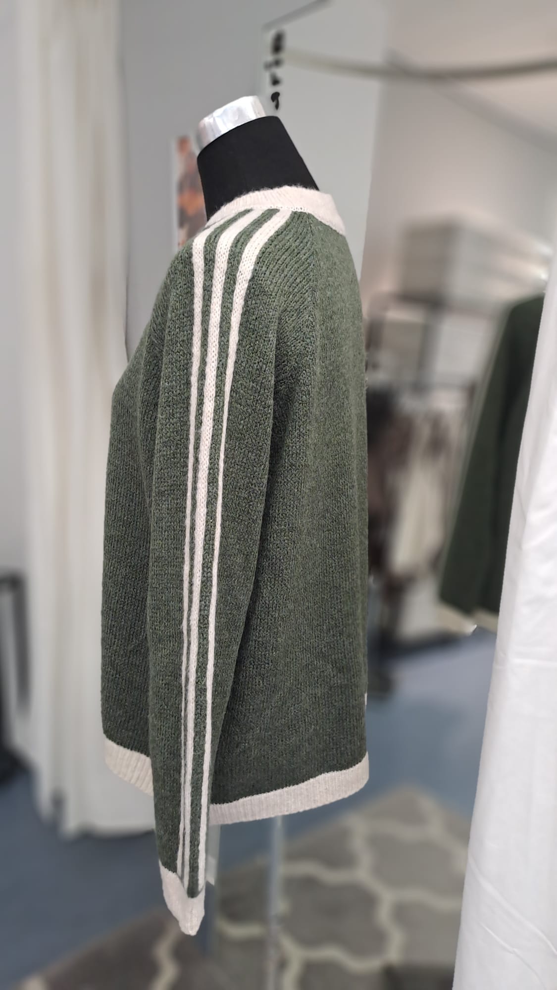 Damenpullover Khaki/Beige | SM Youngfashion 6941 - Seitenansicht