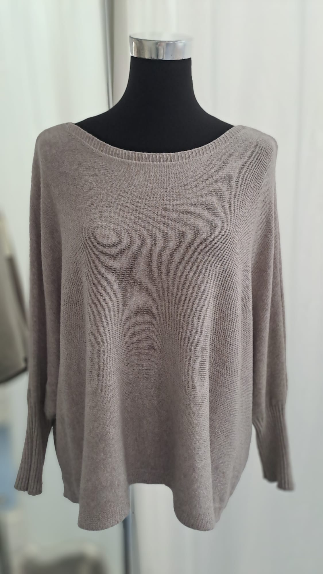 Strickpullover Taupe - Charme Mode 6962 - Vorderansicht
