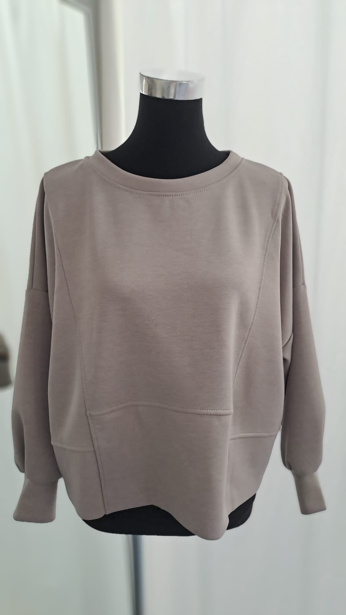 Pullover Taupe - Charme Mode 6985 - Vorderansicht
