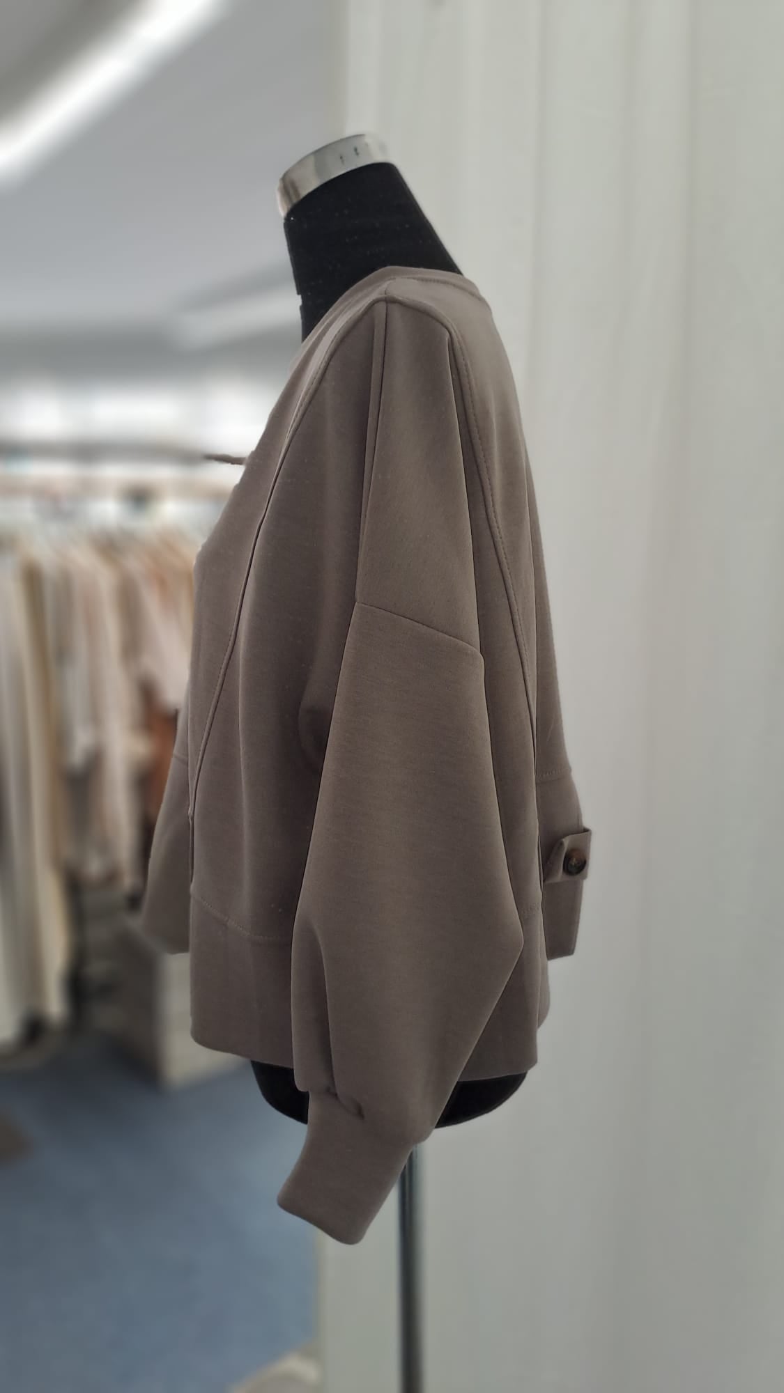 Pullover Taupe - Charme Mode 6985 - Seitenansicht