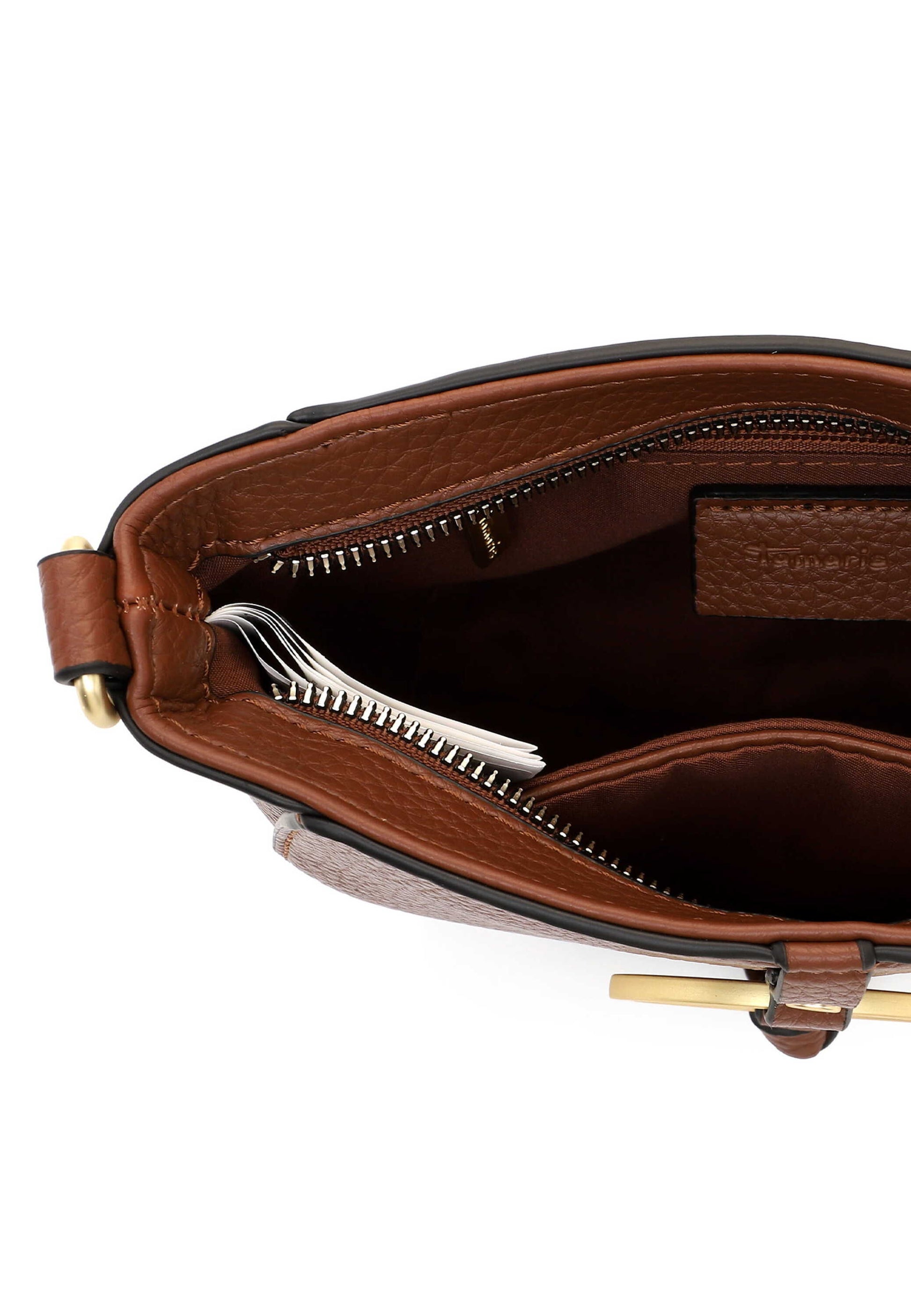 Tamaris Umhängetasche 34820 Cognac - TAS Maischa Detailansicht Innenleben