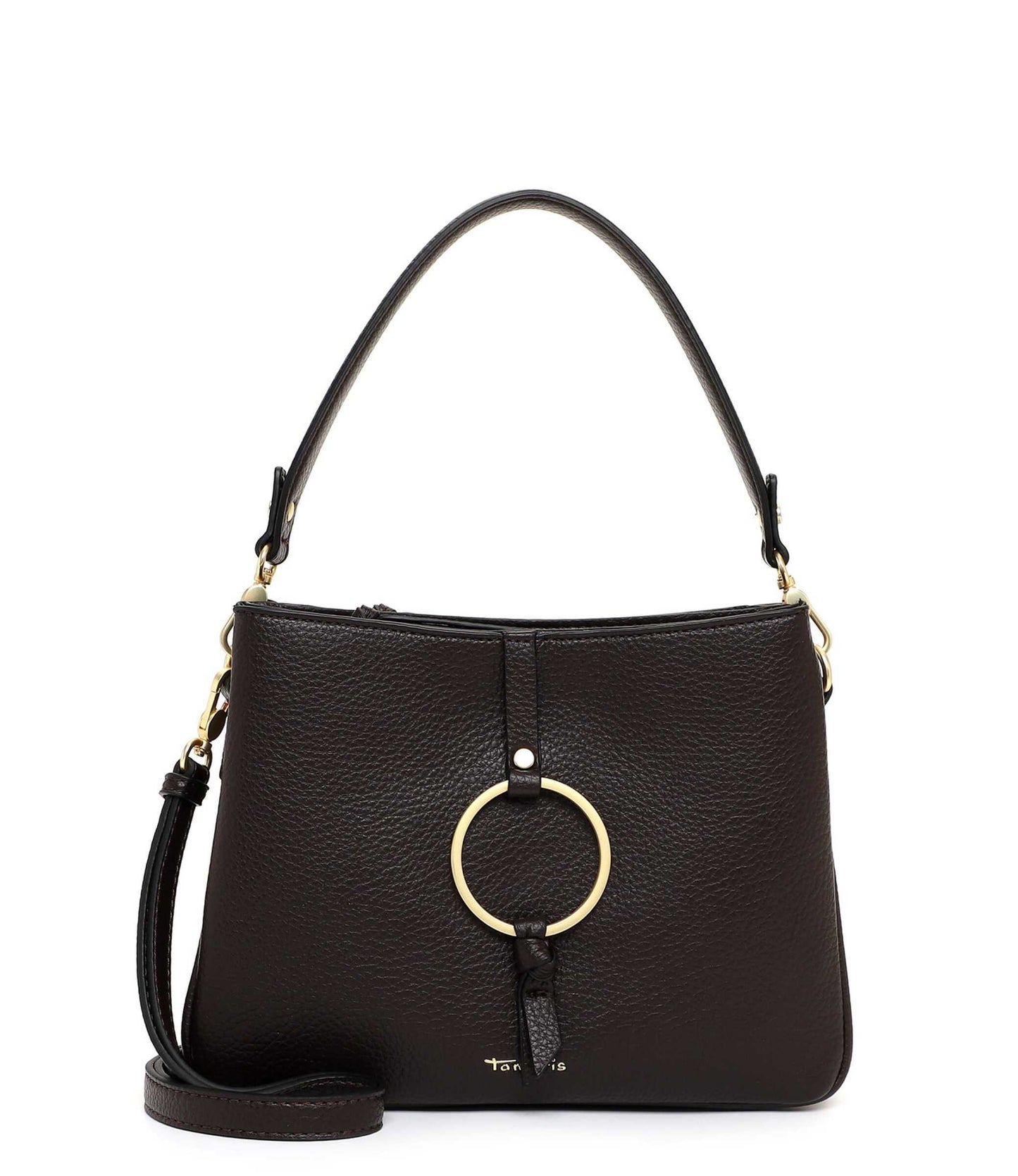Tamaris Handtasche 34823 Dunkelbraun - für Büro, City & Freizeit Seitenansicht