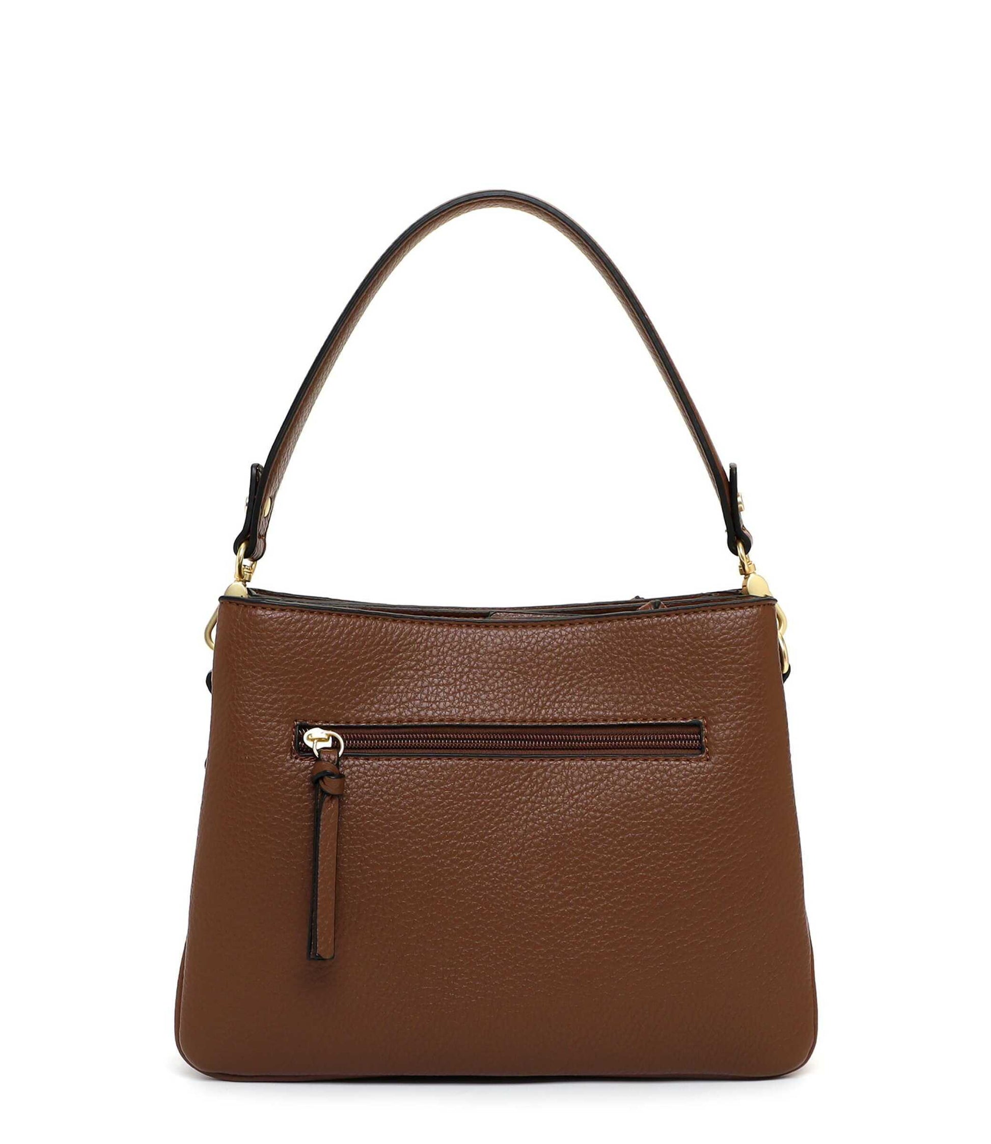 Tamaris Handtasche 34823 Cognac - für Büro, City & Freizeit - Detailansicht Reißverschluss