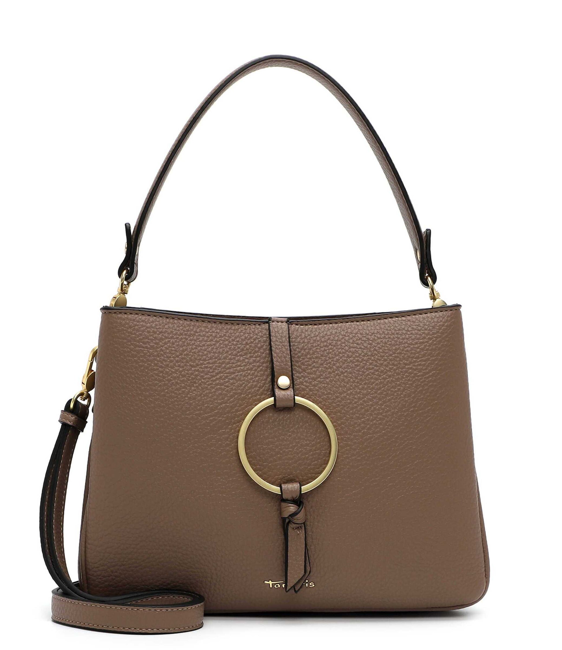 Tamaris Handtasche 34823 Taupe - für Büro, City & Freizeit - Seitenansicht