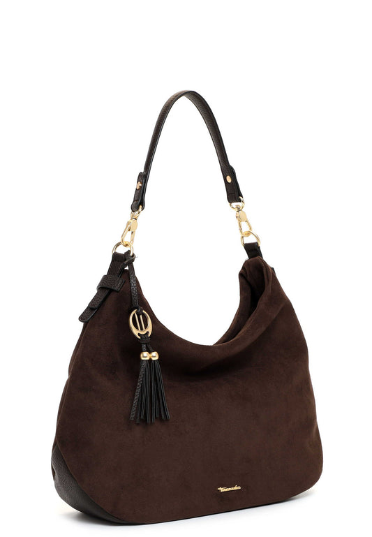Tamaris Beuteltasche 34882 Dunkelbraun - Modern & alltagstauglich Frontansicht