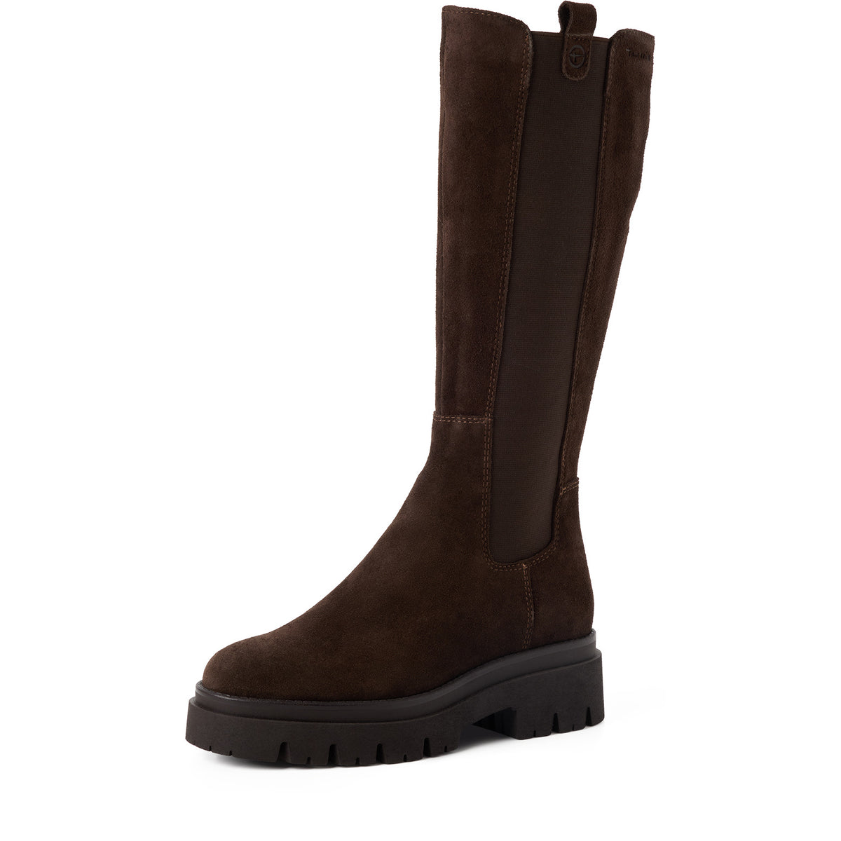Tamaris Lederstiefel 25608 Mocca - Velourleder mit Touch-it Fußbett- Seitenansicht