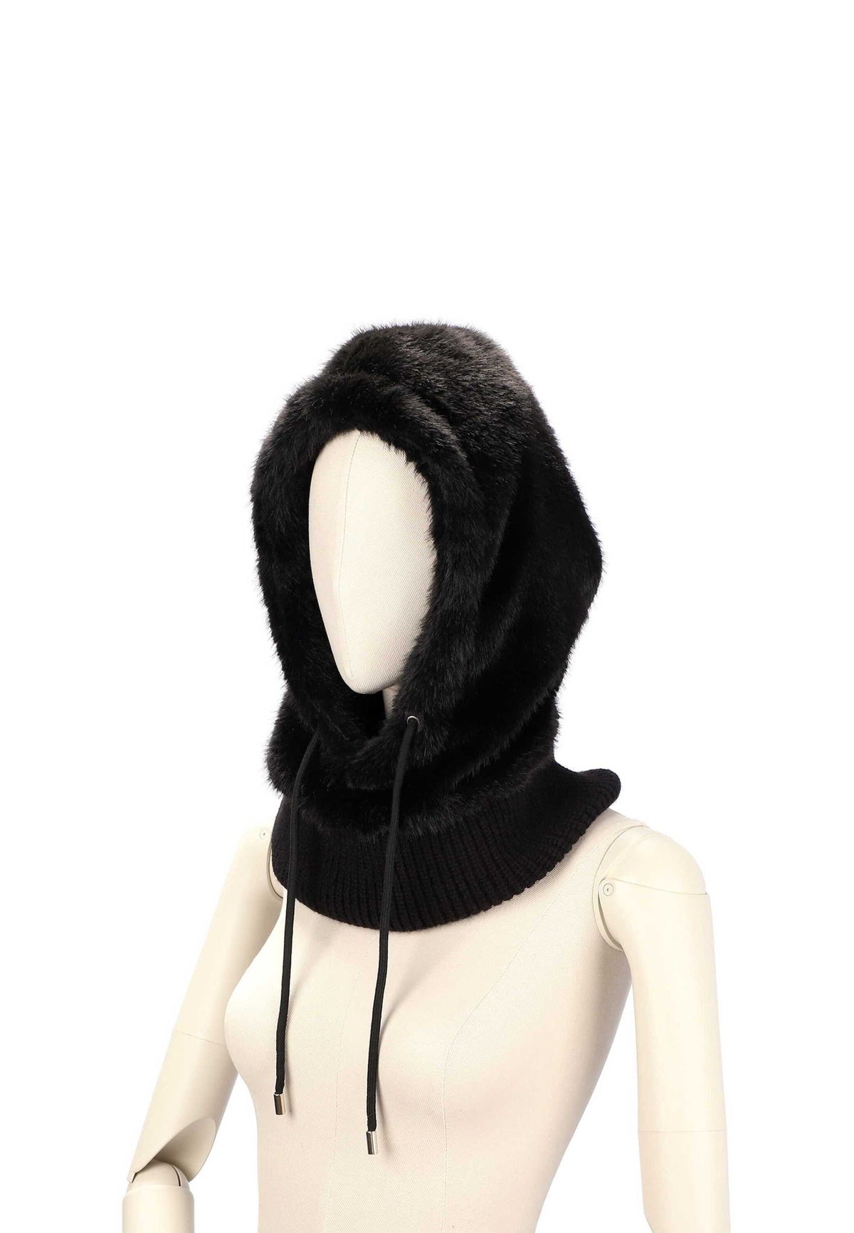 Tamaris Schalmütze Marijana 34745 Schwarz - stylischer Kapuzenschal - Seitenansicht