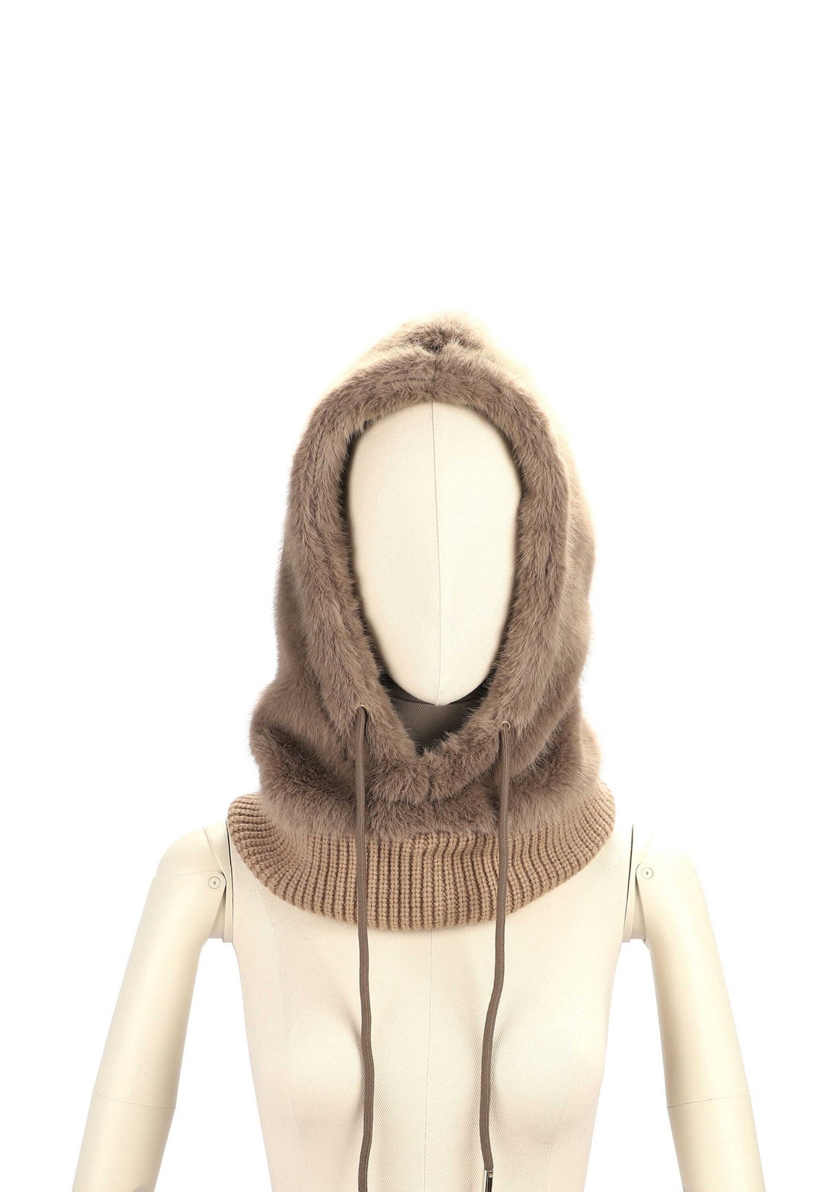 Tamaris Schalmütze Marijana 34745 Taupe - stylischer Kapuzenschal - Vorderansicht