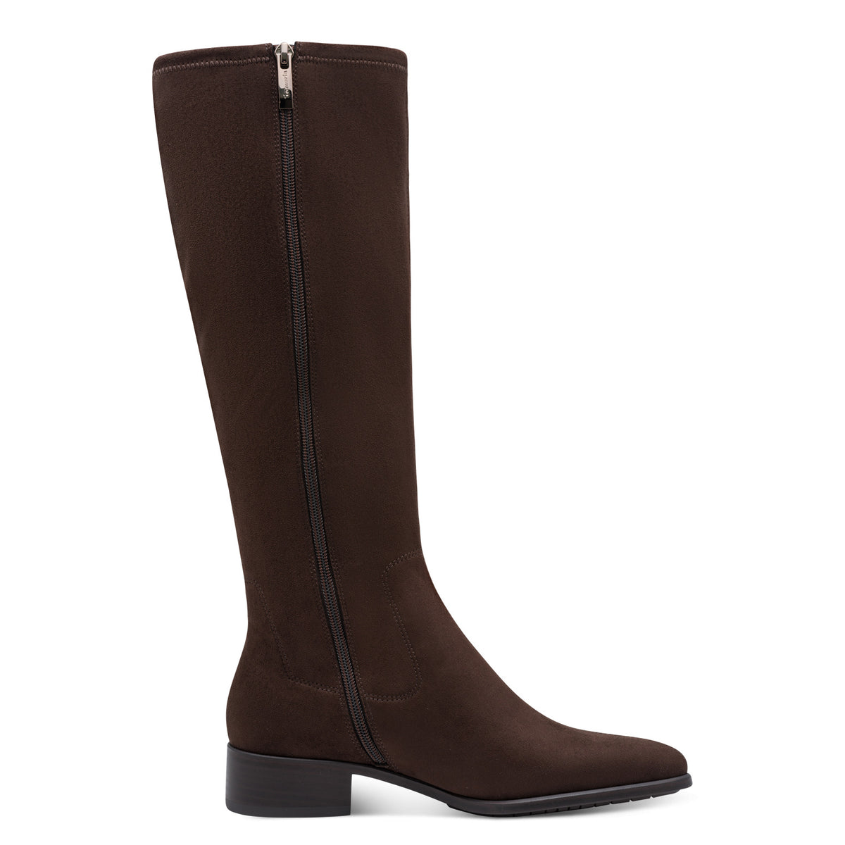 Tamaris Stiefel 25540 Mocca - Vegan und Touch-it Fußbett - Reißverschlussdetail