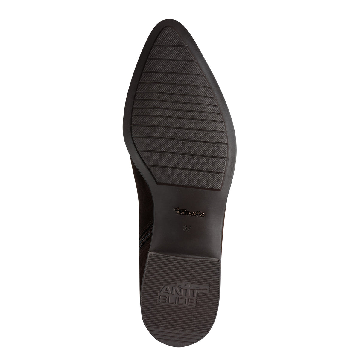 Tamaris Stiefel 25540 Mocca - Vegan und Touch-it Fußbett - Profil der Laufsohle