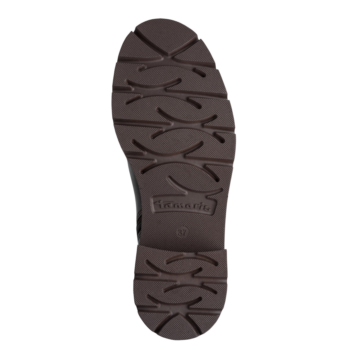 Tamaris Stiefel 25610 Mocca - Vegan mit Touch-it Fußbett - Profil der Laufsohle