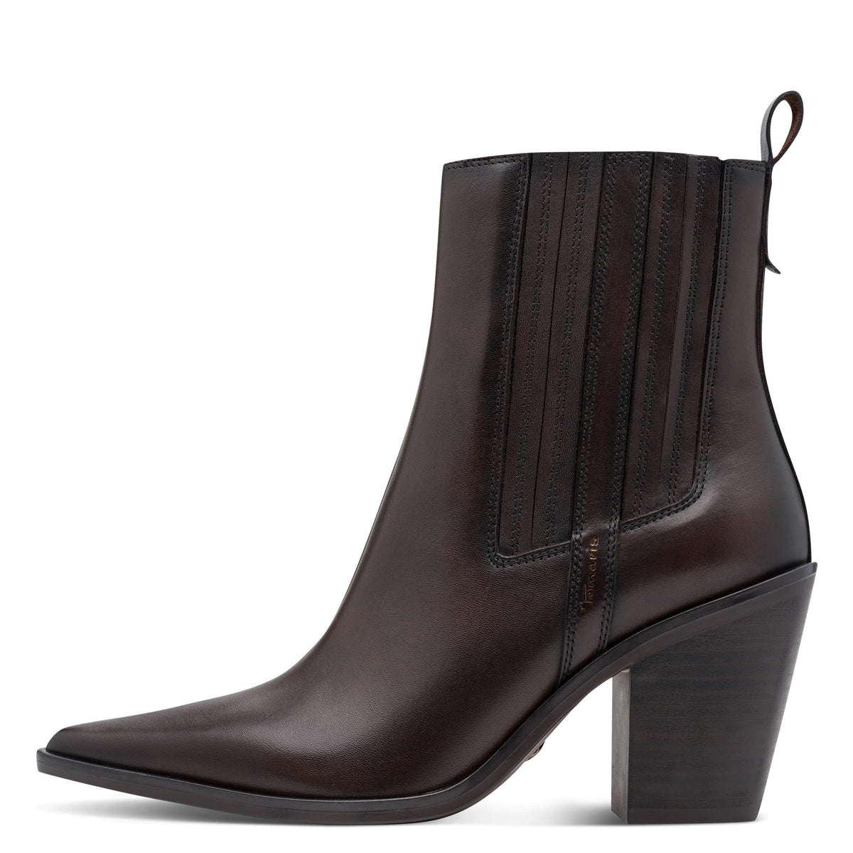 Tamaris Lederstiefelette 25359 Mahogany-Braun - Touch-it Fußbett - Seitenansicht