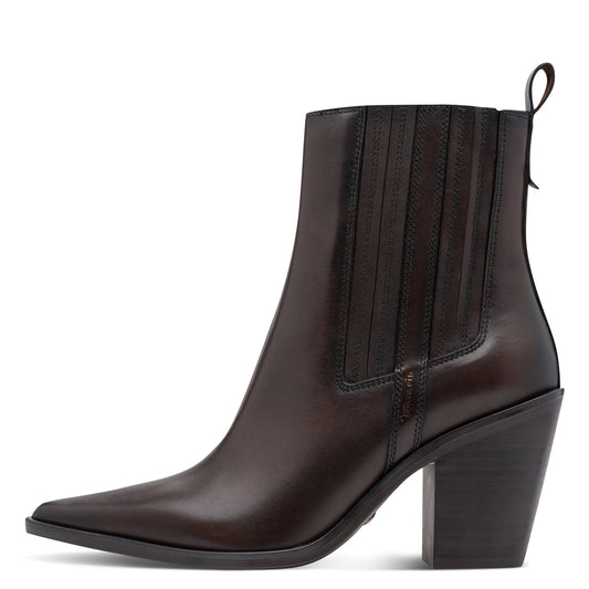 Tamaris Lederstiefelette 25359 Mahogany-Braun - Touch-it Fußbett - Seitenansicht