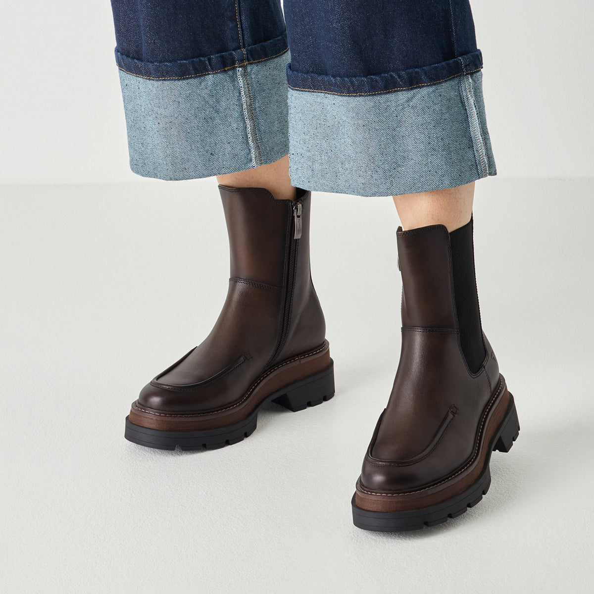 Tamaris Lederstiefelette 25490 Mocca