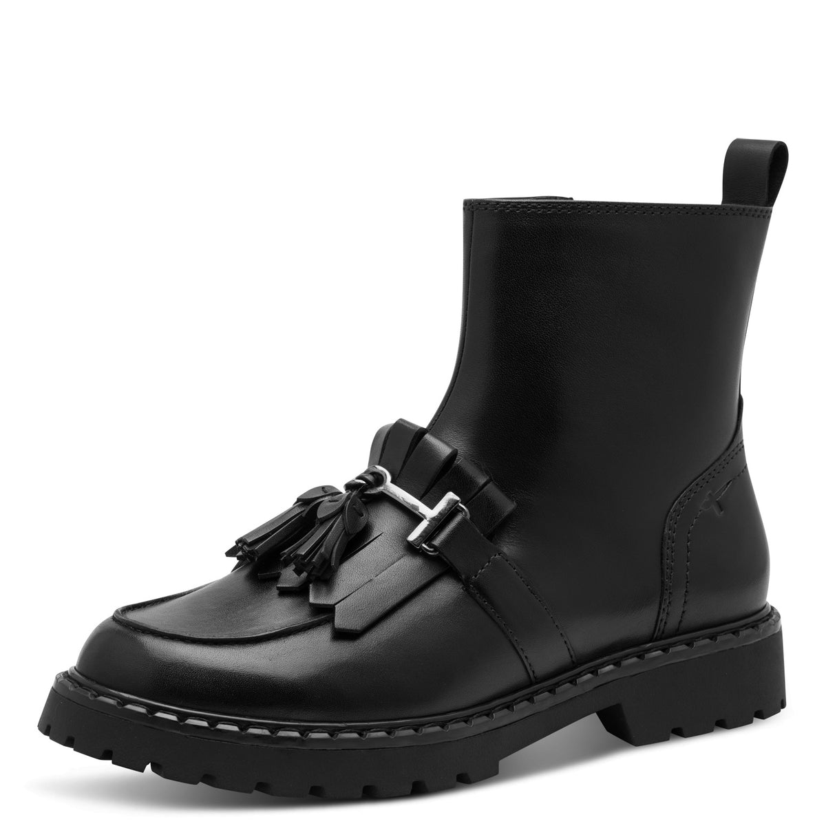 Tamaris Lederstiefelette 25493 Schwarz - Frontansicht