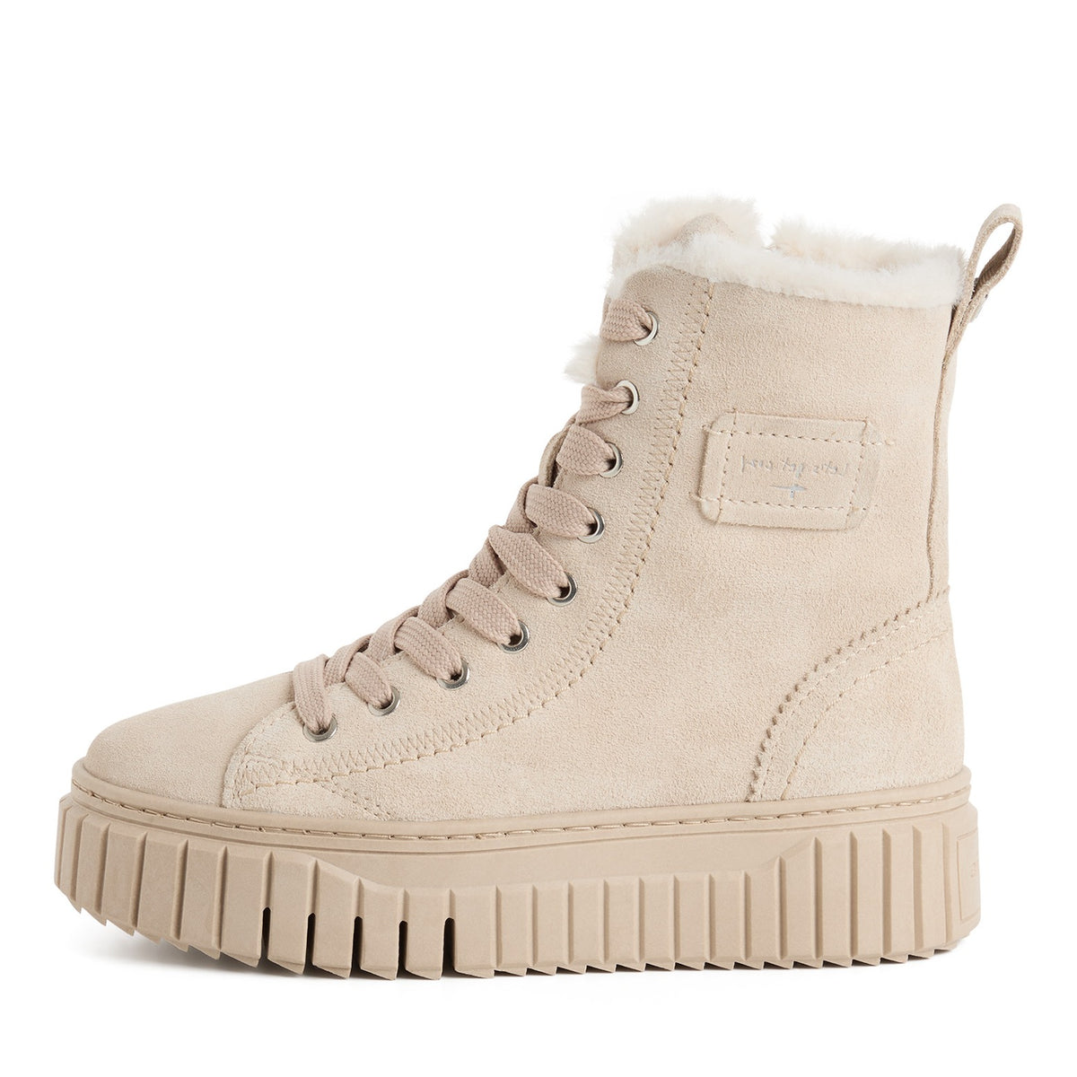 Tamaris Lederstiefelette 26228 Antelope-Beige - Warmfutter & Primaloft - Seitenansicht