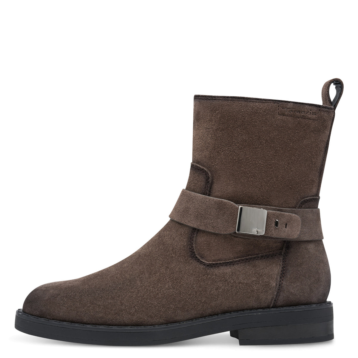 Tamaris Lederstiefelette 25370 Cigar-Braun, Biker-Boot aus Leder - Seitenansicht